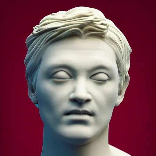 Prompt: a porcelain sculpture of god's face in the style of thomas schutte, lucid dream series, cinematic, hyper - realistic, very detailed, ray tracing, 8 k resolution, long - shot, sharp focus, low angle, 8 5 mm photograph, wide lens