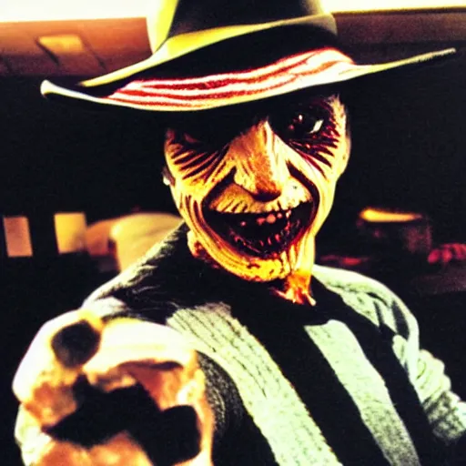 Image similar to tinder photo of Freddy Krueger