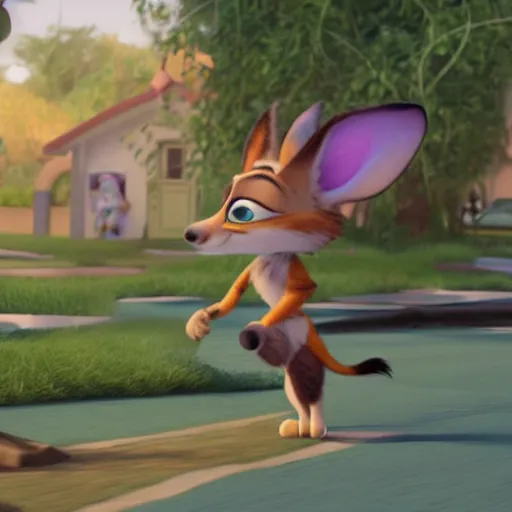 Prompt: zootopia screenshot of female moth