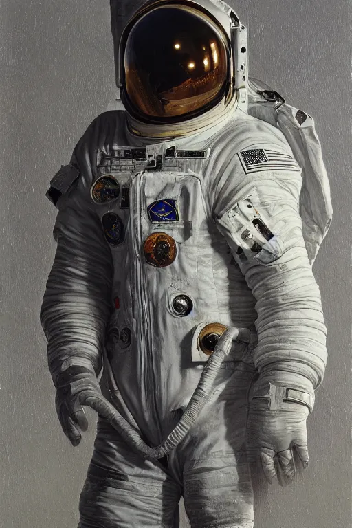 Image similar to astronaut suit in the shape of a whale, oil on canvas, intricate, 8 k highly professionally detailed, hdr, cgsociety