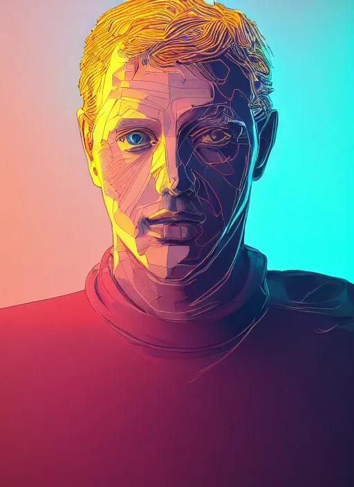 Image similar to portrait of paul graham an ultrafine detailed illustration by james jean, intricate linework, bright colors, final fantasy, behance contest winner, vanitas, angular, altermodern, unreal engine 5 highly rendered, global illumination, radiant light, detailed and intricate environment