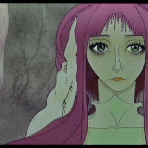 Prompt: still frame from Belladonna Of Sadness (1973)