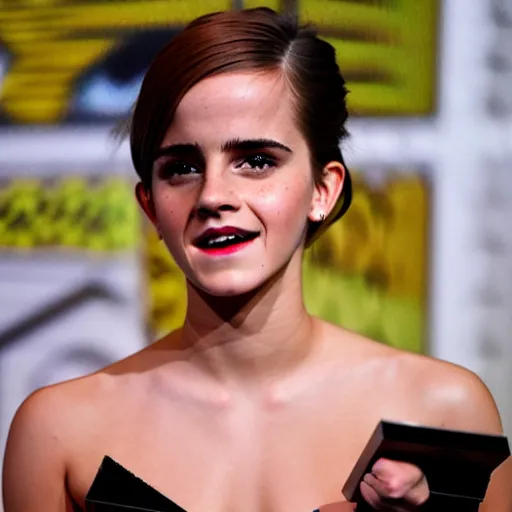 Prompt: photo of emma watson as pikachu