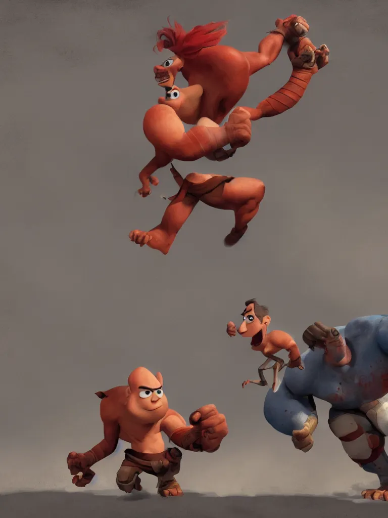 Image similar to fighting spirit by pixar concept artists, blunt borders, rule of thirds