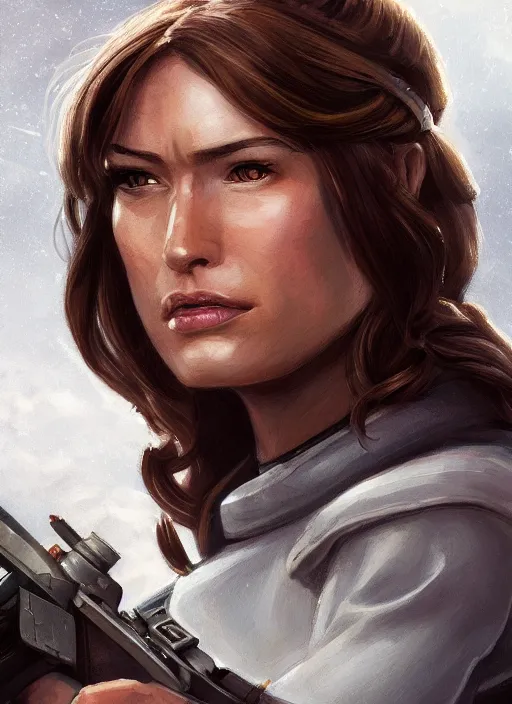 Prompt: jaina solo, jedi from star wars legends books, science fiction star wars space opera, insanely realistic and highly detailed portrait by nuclearsnailsstudios, trending on artstation, great lighting