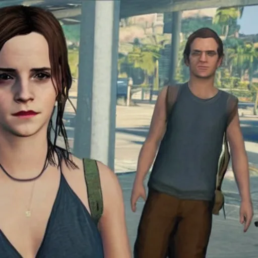 Image similar to Emma Watson in GTA 5