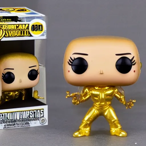 Image similar to golden funko pop, product image, ebay listing