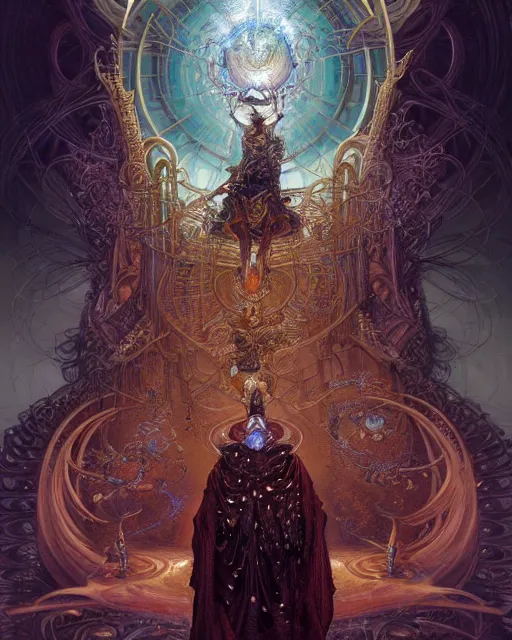 Image similar to a portrait of the hierophant, fantasy portrait made of fractals, ultra realistic, wide angle, intricate details, the fifth element artifacts, highly detailed by peter mohrbacher, hajime sorayama, wayne barlowe, boris vallejo, aaron horkey, gaston bussiere, craig mullins