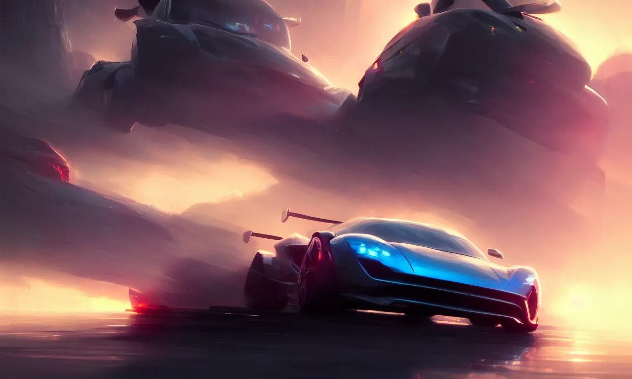 Image similar to Super car, concept art, low angle, high detail, warm lighting, volumetric, godrays, vivid, beautiful, trending on artstation, by Jordan grimmer, art greg rutkowski