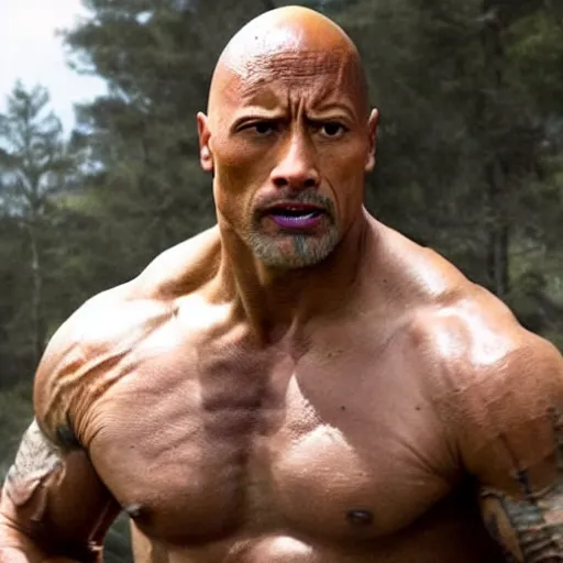 Image similar to Dwayne Johnson in The Walking Dead 4K quality super realistic