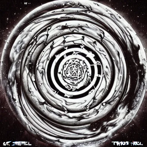 Image similar to the cryptic works of metallica, spiral