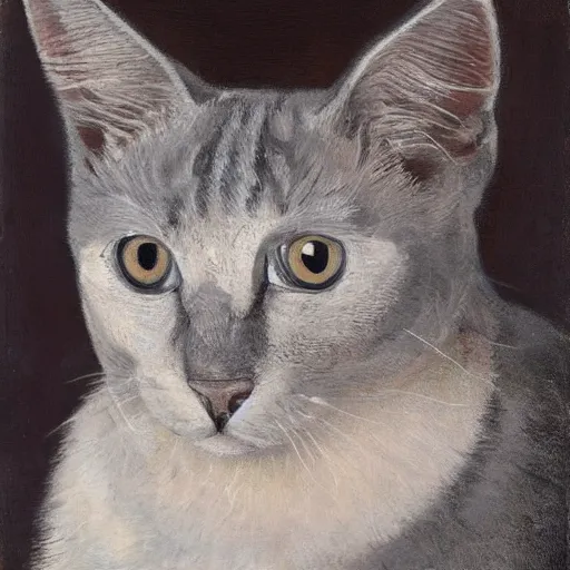 Image similar to a cat wearing a Pearl Earring by Johannes Vemeer,