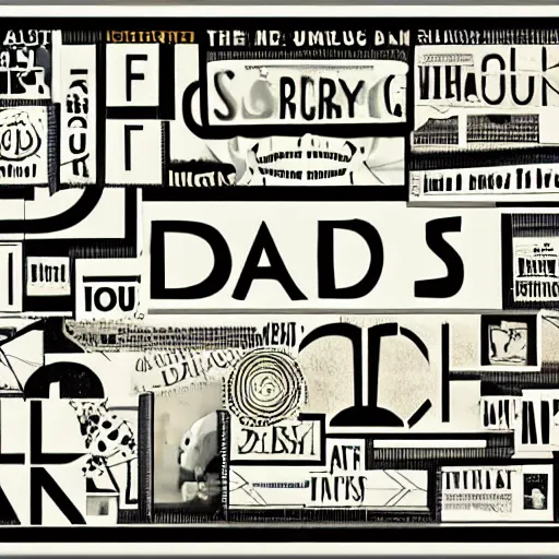 Image similar to Dadaist typographical collage