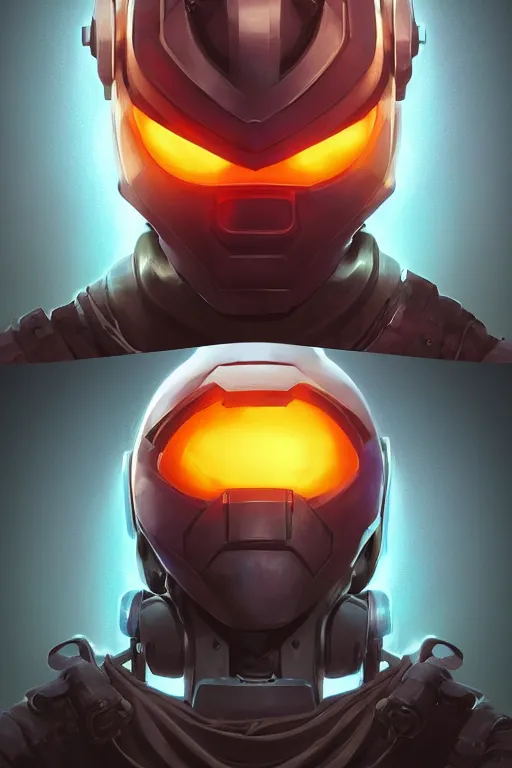 Image similar to epic mask helmet robot ninja portrait stylized as fornite style game design fanart by concept artist gervasio canda, behance hd by jesper ejsing, by rhads, makoto shinkai and lois van baarle, ilya kuvshinov, rossdraws global illumination radiating a glowing aura global illumination ray tracing hdr render in unreal engine 5