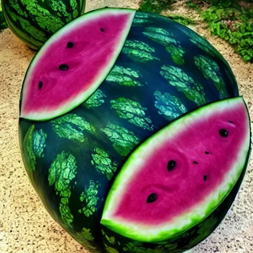 Image similar to bob ross watermelon hybrid