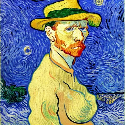 Prompt: van gogh in a bikini