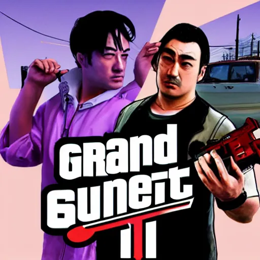 Image similar to joji as a grand theft auto 5 character, grand theft auto loading screen style