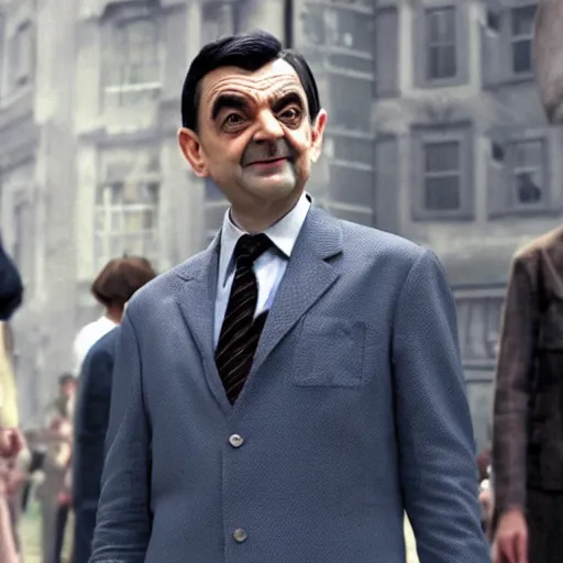 Prompt: mr bean is now a member of the avengers