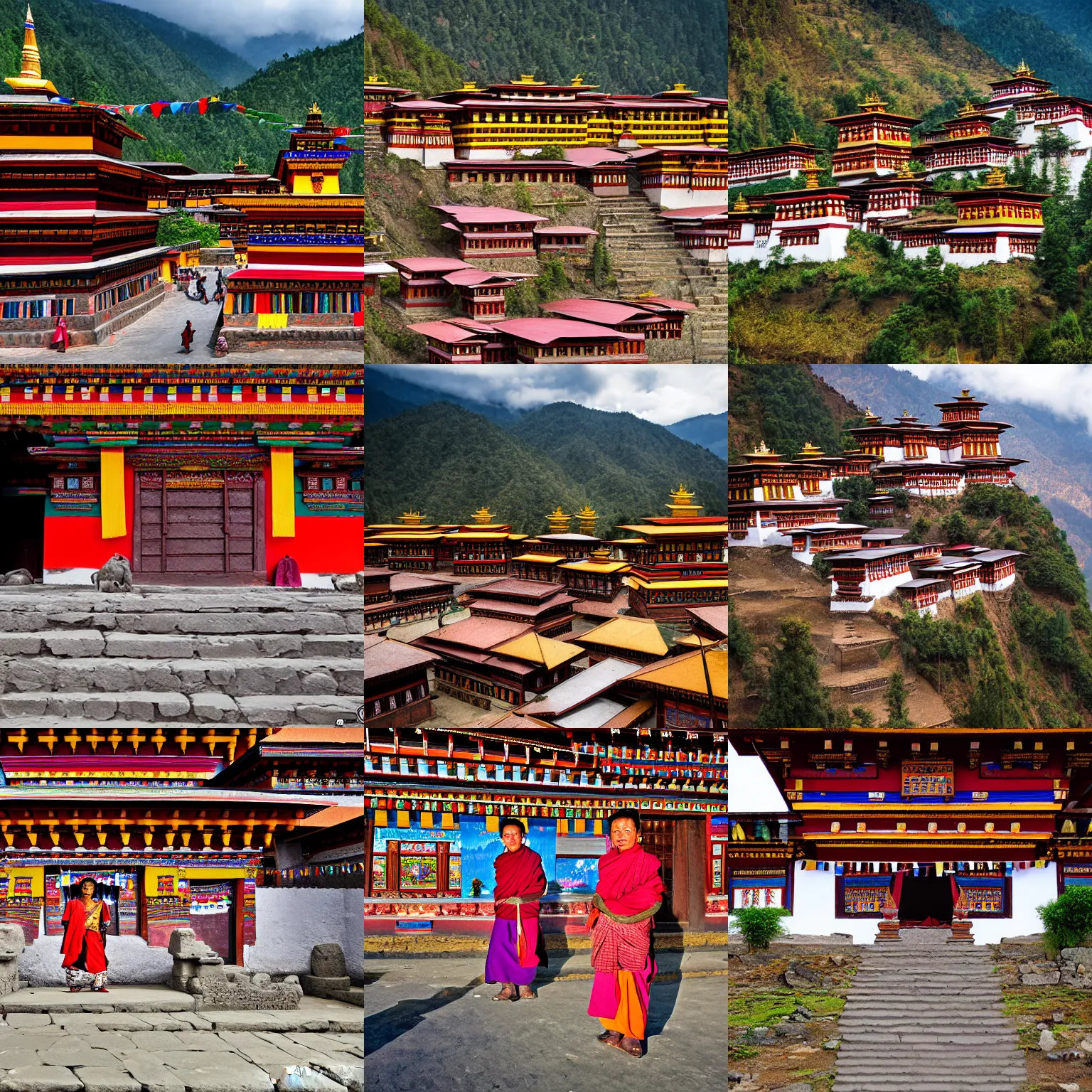Prompt: an award - winning, high quality, high fidelity image of thimpu, bhutan. capital of bhutan, national geographic. high quality artisan photograph. film