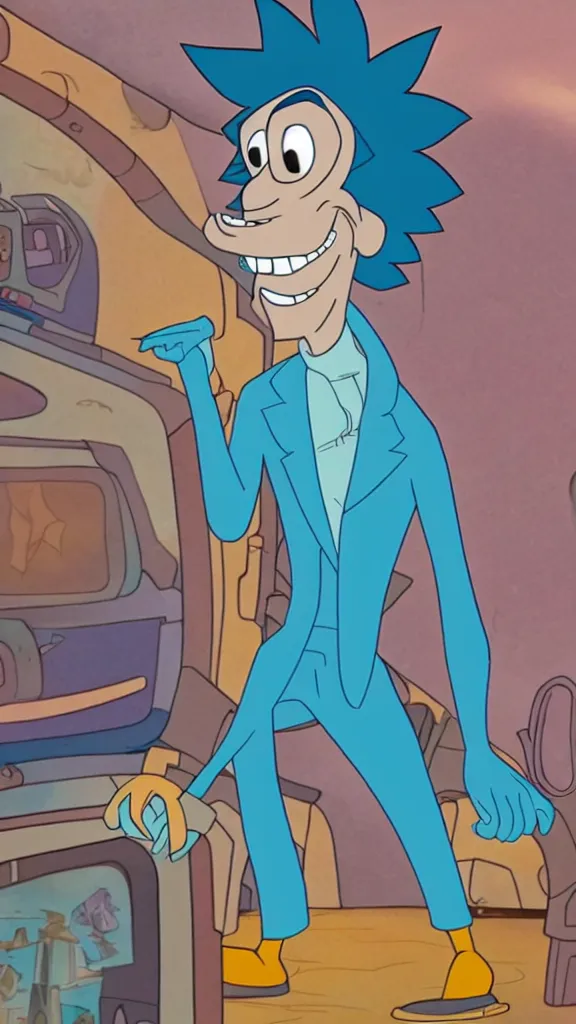 Image similar to rick sanchez as a disney character, 8 k