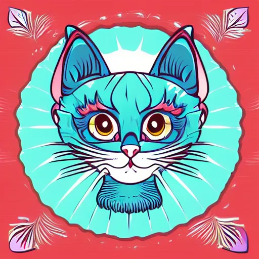 Image similar to Evil emperor kitten, sticker, highly detailed, colorful, illustration, smooth and clean vector curves, no jagged lines, vector art, smooth