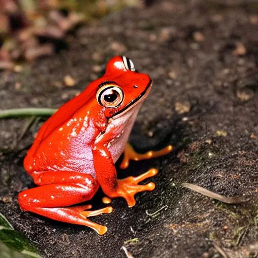 Image similar to glowing red frog