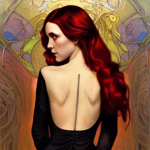 Image similar to a streamline moderne painting in the style of donato giancola, and in the style of tom bagshaw, and in the style of alphonse mucha. symmetry, smooth, sharp focus, semi - realism, intricate detail.