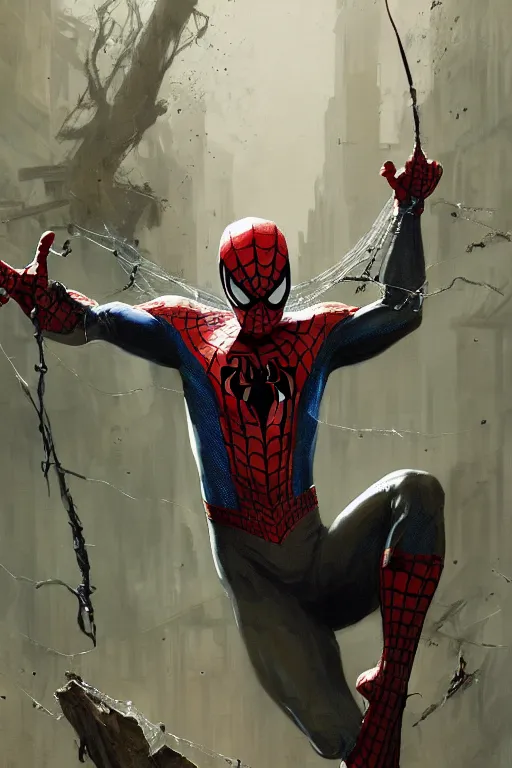 Prompt: spiderman covered with webs, legendary warrior, heroic fighter, decorative ornaments, battle armor, by carl spitzweg, ismail inceoglu, vdragan bibin, hans thoma, greg rutkowski, alexandros pyromallis, perfect face, sharply focused, sharply detailed, centered, realistic shading