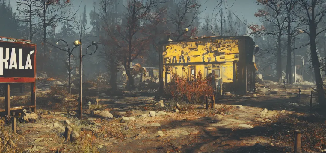 Prompt: Fallout 76 Concept Art, vibrant colors, 8k photorealistic, black background, HD, high details, trending on artstation