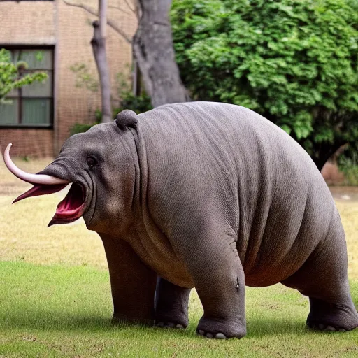 Prompt: big sir monster, hybrid of big foot / elephant / hippo, sexy