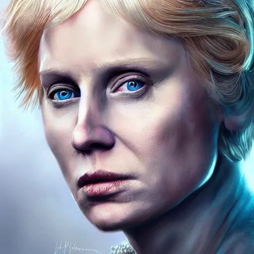 Prompt: donald trump! as brienne of tarth, digital painting, extremely detailed, 4 k, intricate, brush strokes, mark arian, artgerm, bastien lecouffe - deharme