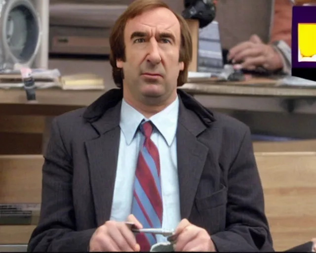 Image similar to saul goodman cameo in the it crowd ( 2 0 0 6 ), channel 4, episode still, 4 8 0 p