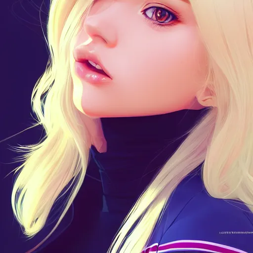 Image similar to a portrait of a beautiful blonde preppy, art by ilya kuvshinov and wlop and artgerm and josan gonzalez, digital art, highly detailed, intricate, sharp focus, trending on artstation hq, deviantart, pinterest, unreal engine 5, 4 k uhd image