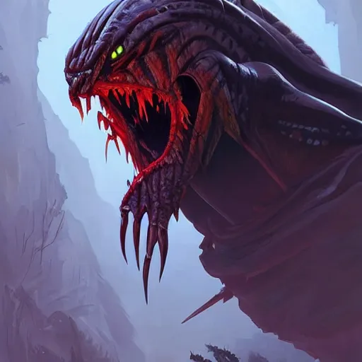 Image similar to yutja predator from predator ( 1 9 8 7 ), horror, game design fanart by concept artist gervasio canda, behance hd by jesper ejsing, by rhads, makoto shinkai and lois van baarle, ilya kuvshinov