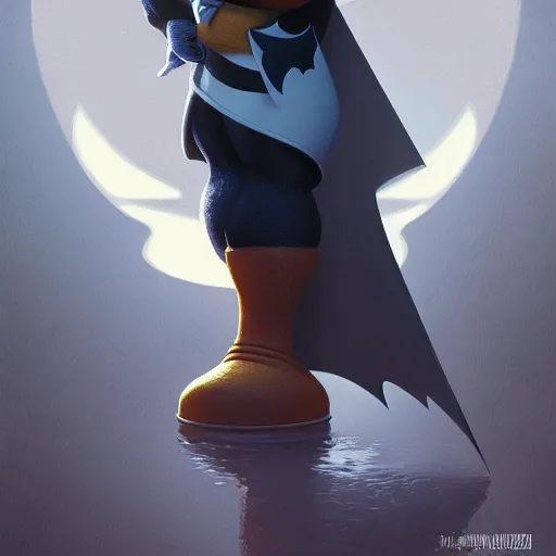 Prompt: ultra realistic illustration, wide angle shot, donald duck as batman, intricate, elegant, highly detailed, digital painting, artstation, concept art, smooth, sharp focus, by artgerm and greg rutkowski and alphonse mucha