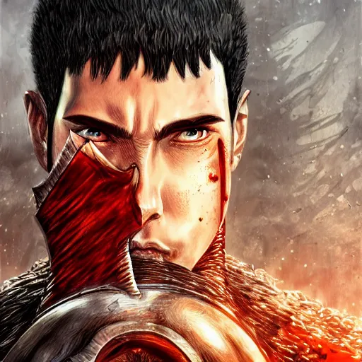 Image similar to Guts, Berserk, very detailed, artstation, digital art, masterpiece, award winning, greatsword