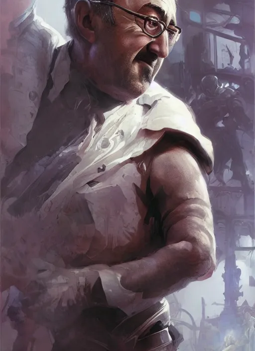 Image similar to Portrait of Peter Sellers, marvel comics, dark, intricate, highly detailed, smooth, artstation, digital illustration by Ruan Jia and Mandy Jurgens and Artgerm and Wayne Barlowe and Greg Rutkowski and Frank Frazetta