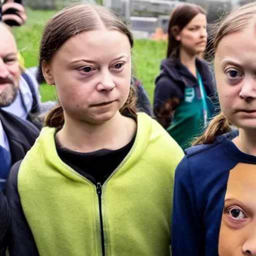 Prompt: greta thunberg is mads