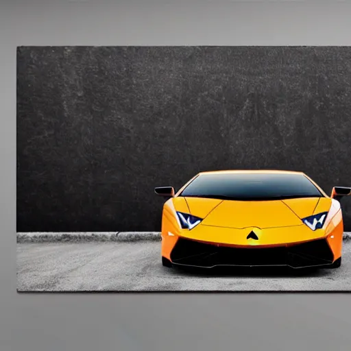 Prompt: lamborghini as cover loading screen art minimalist