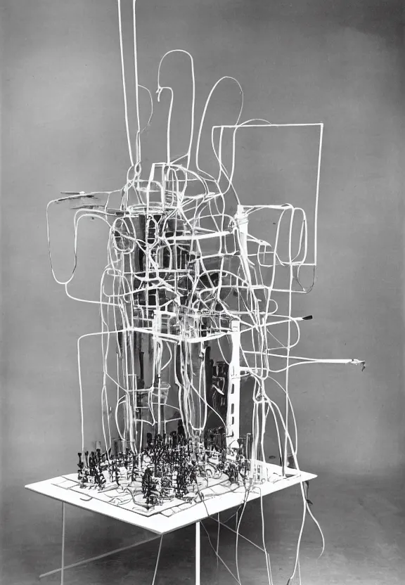 Image similar to a chess - piece building machine, complex white machinery with cables, a surrealist sculpture by marcel duchamp, archival pigment print, 1 9 1 4, conceptual art, artwork, academic art, surrealist, fluxus