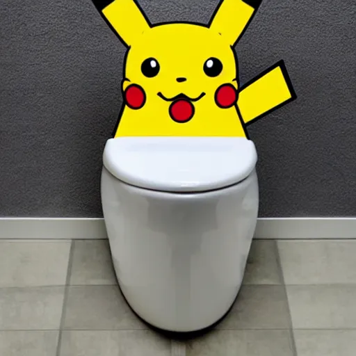 Image similar to a toilet Pikachu