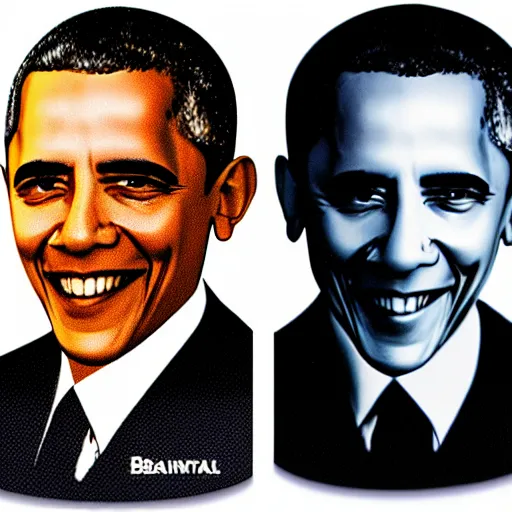 Image similar to toothpaste bottle with barack obama's face as the logo