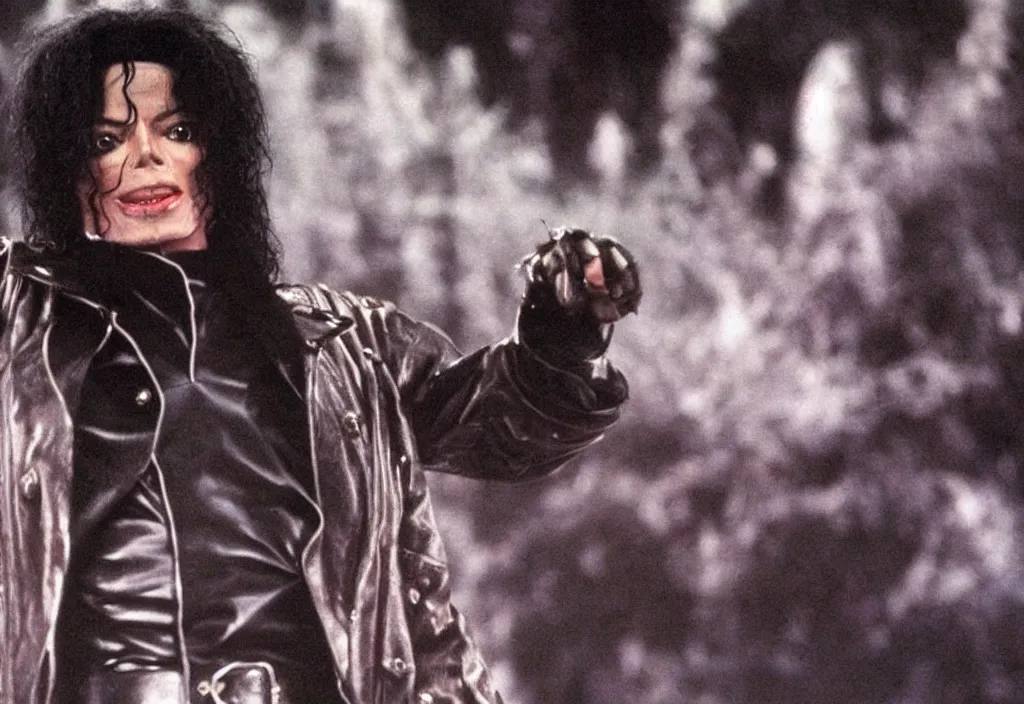 Prompt: michael jackson as a terror from beyond the veil