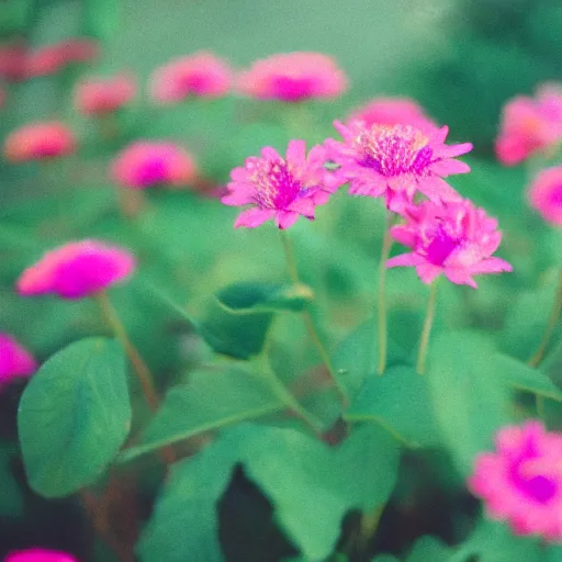 Prompt: colorful flowers, film photography