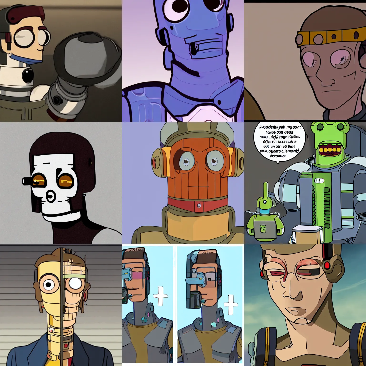Prompt: bender from. futurama, removing his robot mask, revealing mark zuckerberg's face.