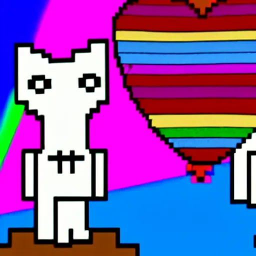 Prompt: rick astley and nyan cat getting married