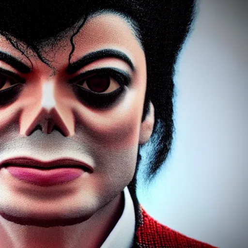 Prompt: a 3 d figure michael jackson's face in the style of leticia gillett, lucid dream series, cinematic, hyper - realistic, very detailed, ray tracing, 8 k resolution, long - shot, sharp focus, low angle, 8 5 mm photograph, wide lens