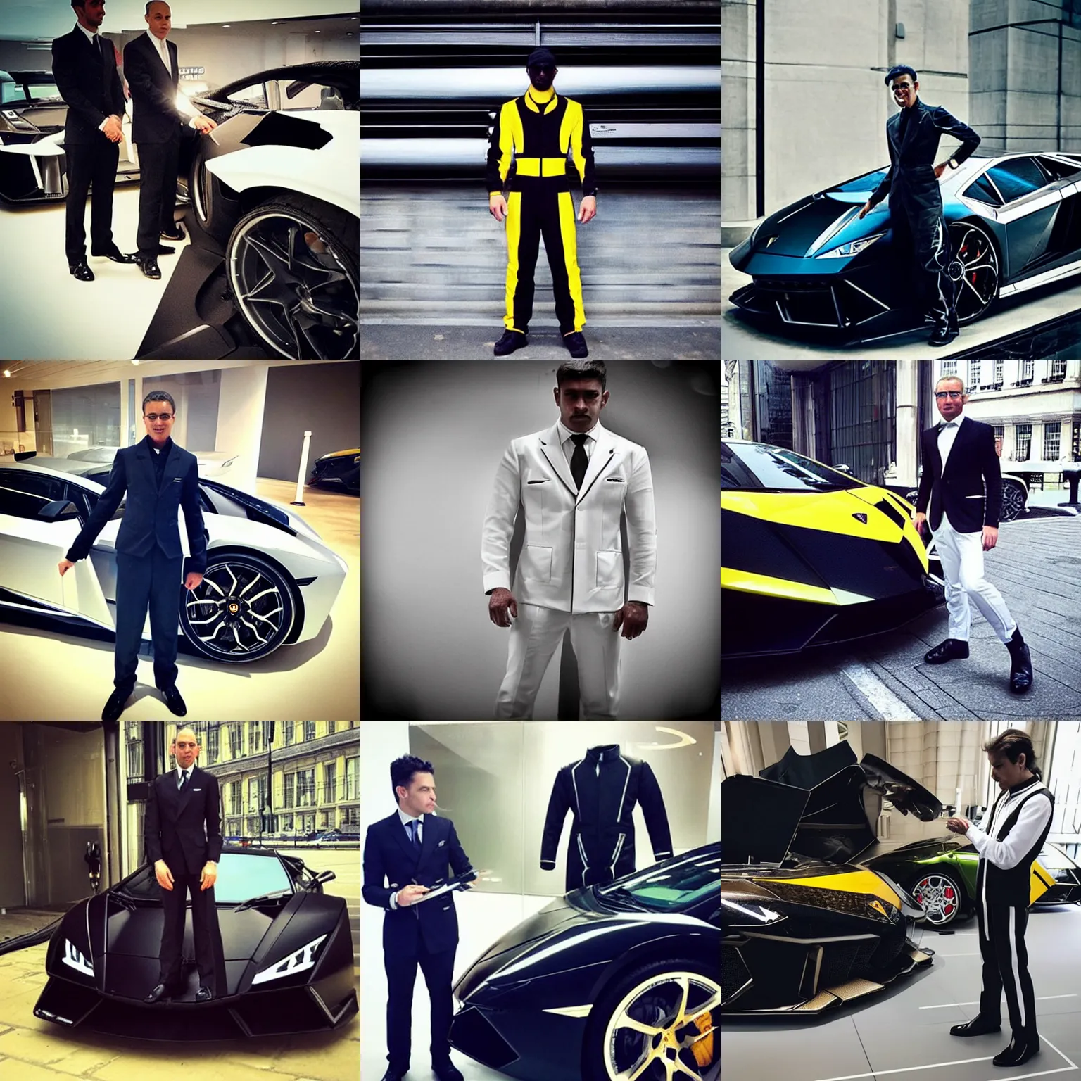 Prompt: “Elegant expensive mechanic suit designed by Lamborghini, In London, stunning high tech, realistic, cinematography”