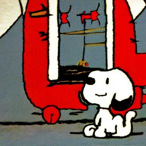 Prompt: snoopy fighting the red baron