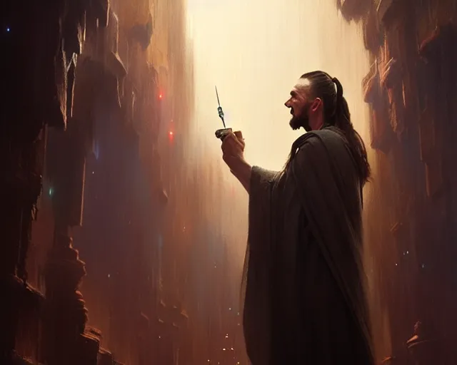 Qui-gon Jinn log cabin - AI Generated Artwork - NightCafe Creator